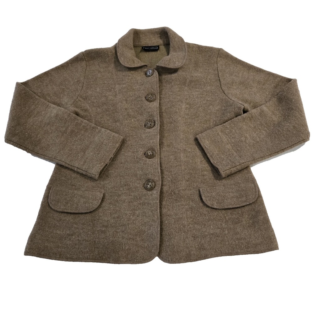 Jane Ashley Women's Cardigan Sweater Wool Blend Button Up Faux‎ Pocket  Medium